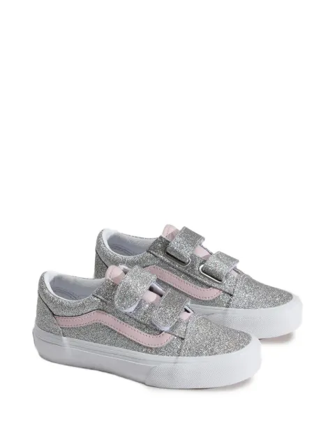Vans Kids glitter-effect touch-strap sneakers