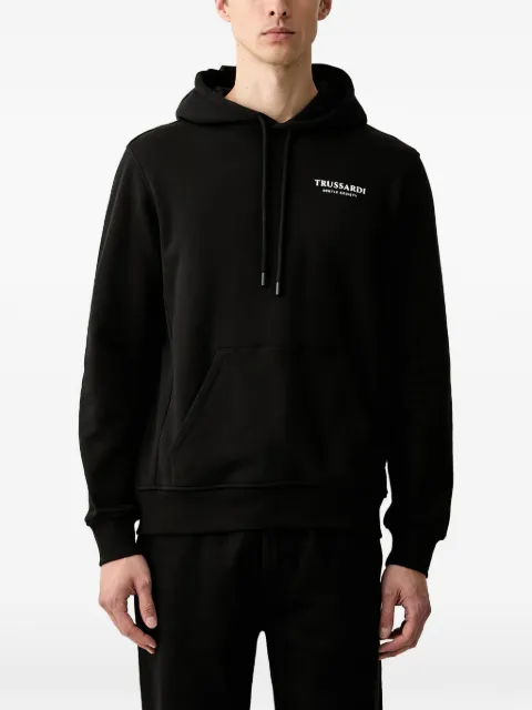 Trussardi logo-print drawstring hoodie