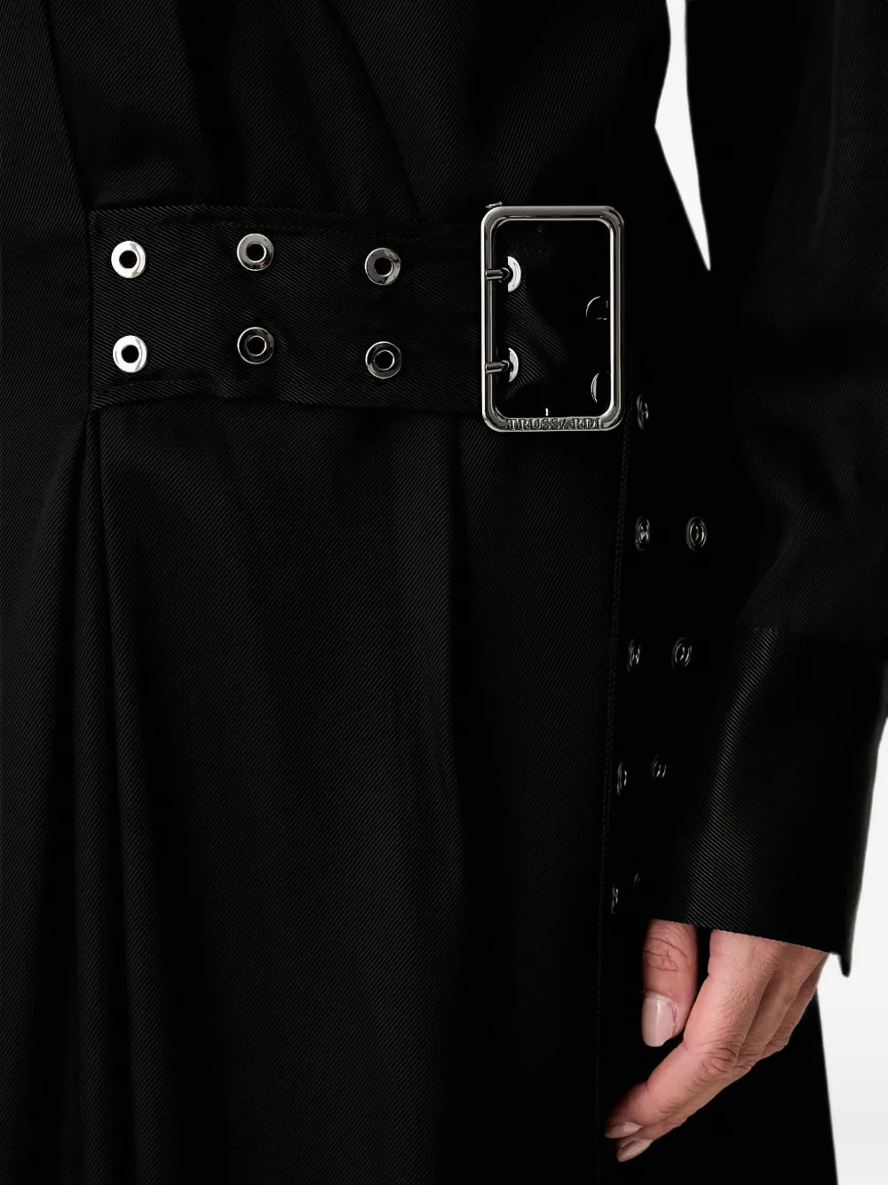 Trussardi Midi-wikkeljurk met ceintuur Zwart