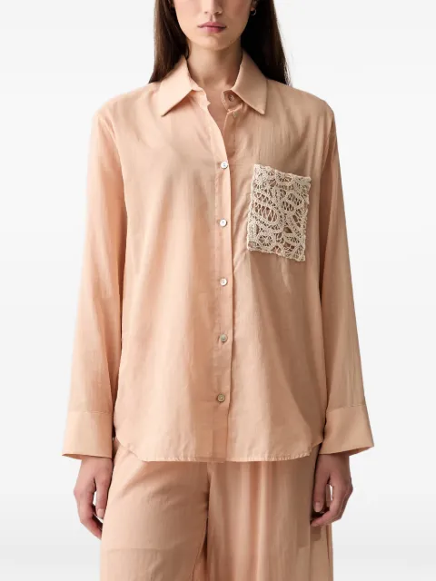VICOLO camisa con bolsillo de crochet