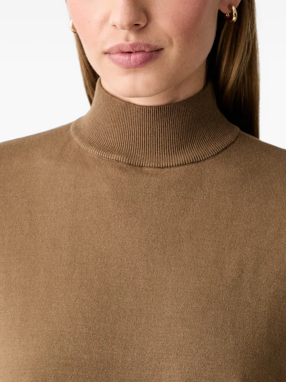 Trussardi Trui met verlaagde schouders en hoge hals Bruin