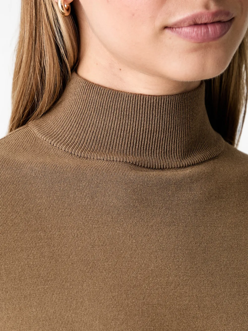 Trussardi Trui met verlaagde schouders en hoge hals Bruin