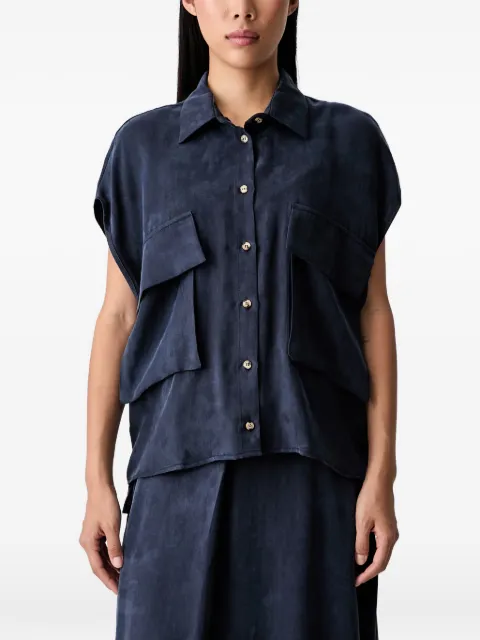 VICOLO camisa con bolsillos y solapa