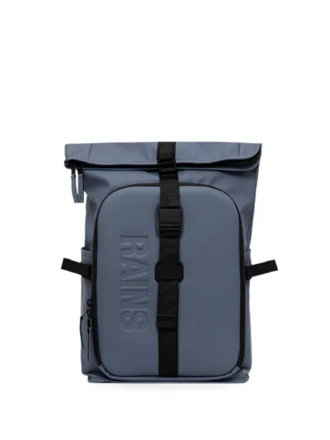 Rains logo-embossed roll-top backpack