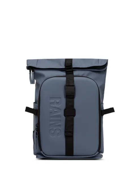 Rains logo-embossed roll-top backpack