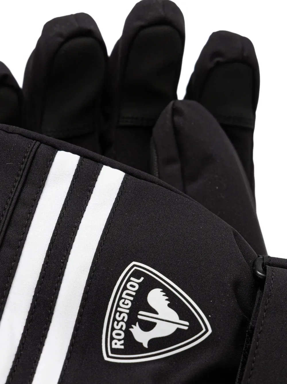 Rossignol Skihandschoenen met logo-patch en streepdetail Zwart