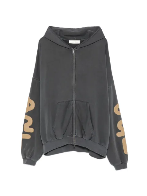 FEAR OF GOD ESSENTIALS logo-print zip-up hoodie