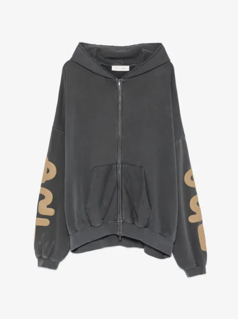 FEAR OF GOD ESSENTIALS logo-print zip-up hoodie