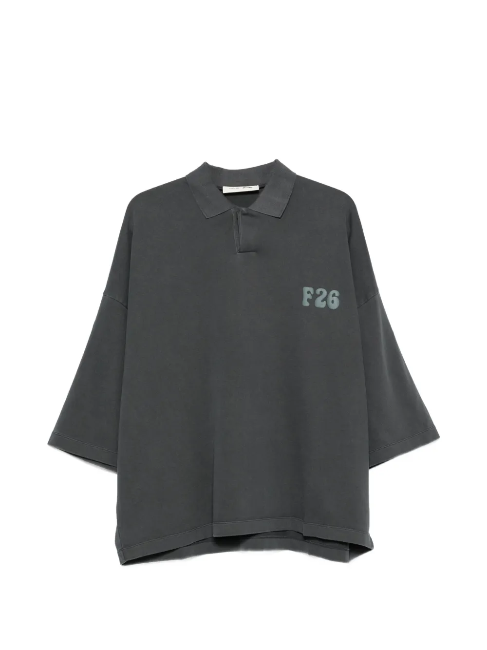 FEAR OF GOD ESSENTIALS logo-print oversized Polo shirt - Grigio