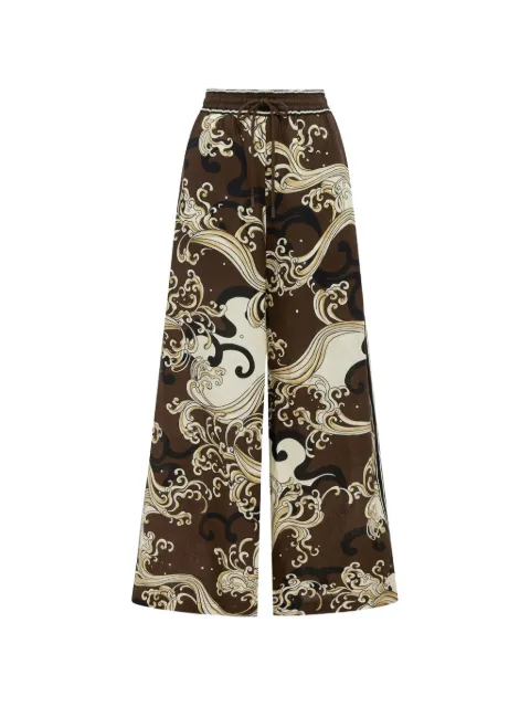ALEMAIS Otis wave-print trousers