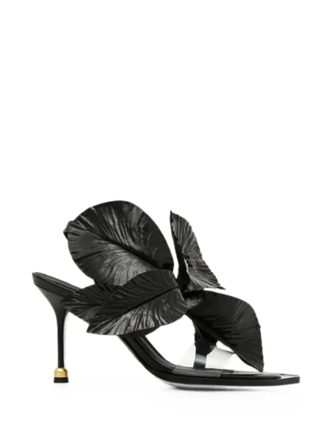 Vanda Novak Daisy floral-appliqué sandals