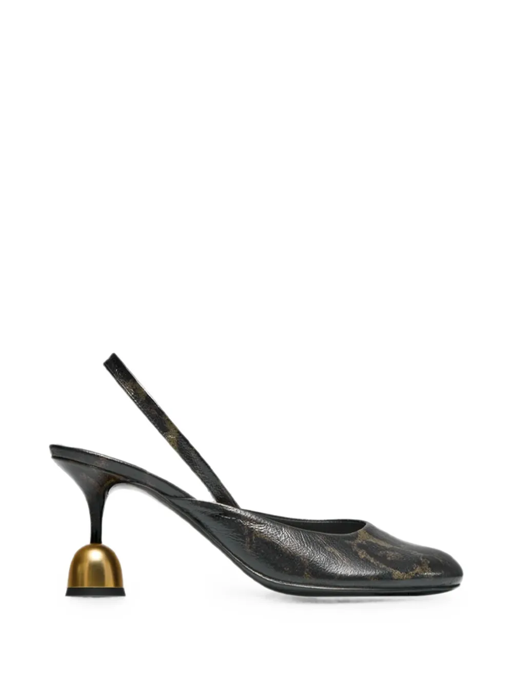 Vanda Novak Peggy leopard-print slingback pumps - Black