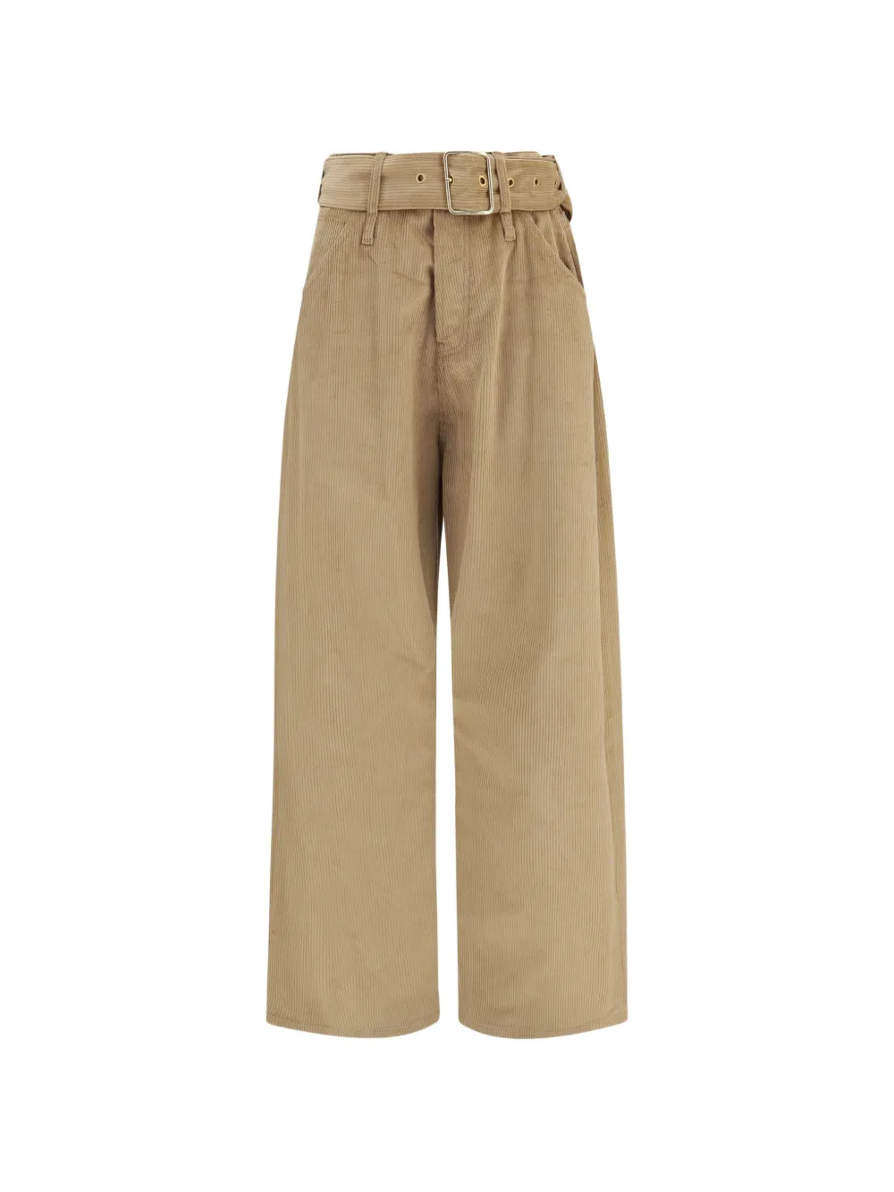 DARKPARK Korea Pier belted straight-leg trousers - Nude