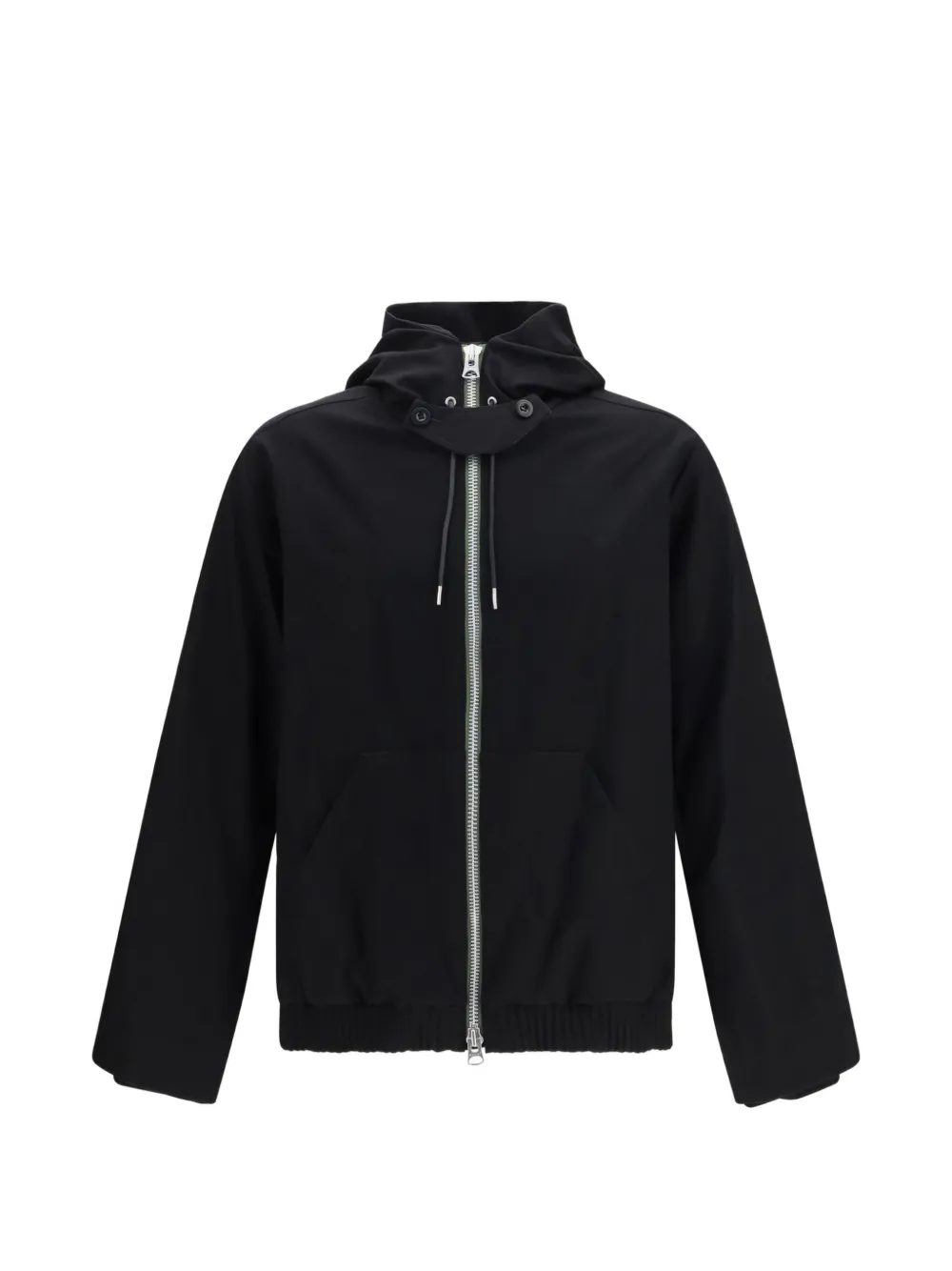 sacai long-sleeve zip-up hoodie - Schwarz