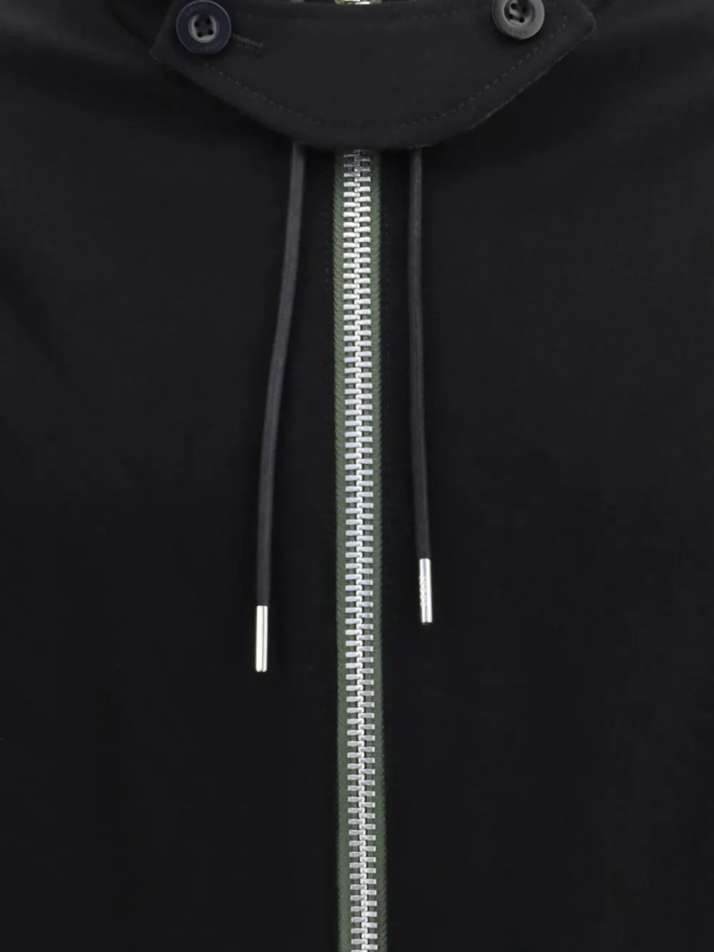 sacai Hoodie met rits Zwart
