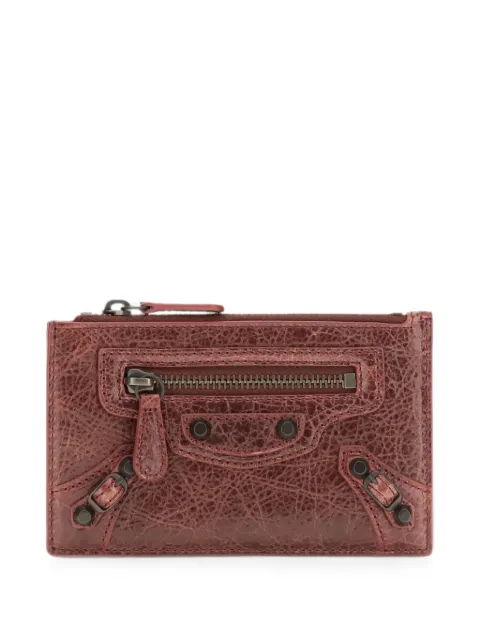 Balenciaga Le City long coin and card holder in berry red