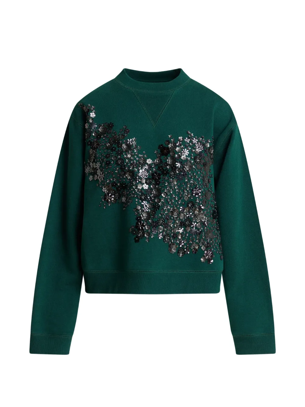 Essentiel Antwerp Sweatshirt mit Pailletten - Grün