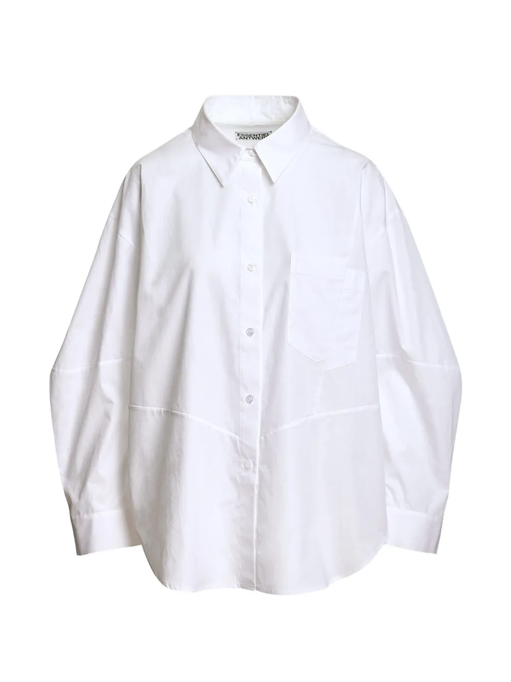 Essentiel Antwerp Kreative Oversized-Hemd mit Brosche - Weiß