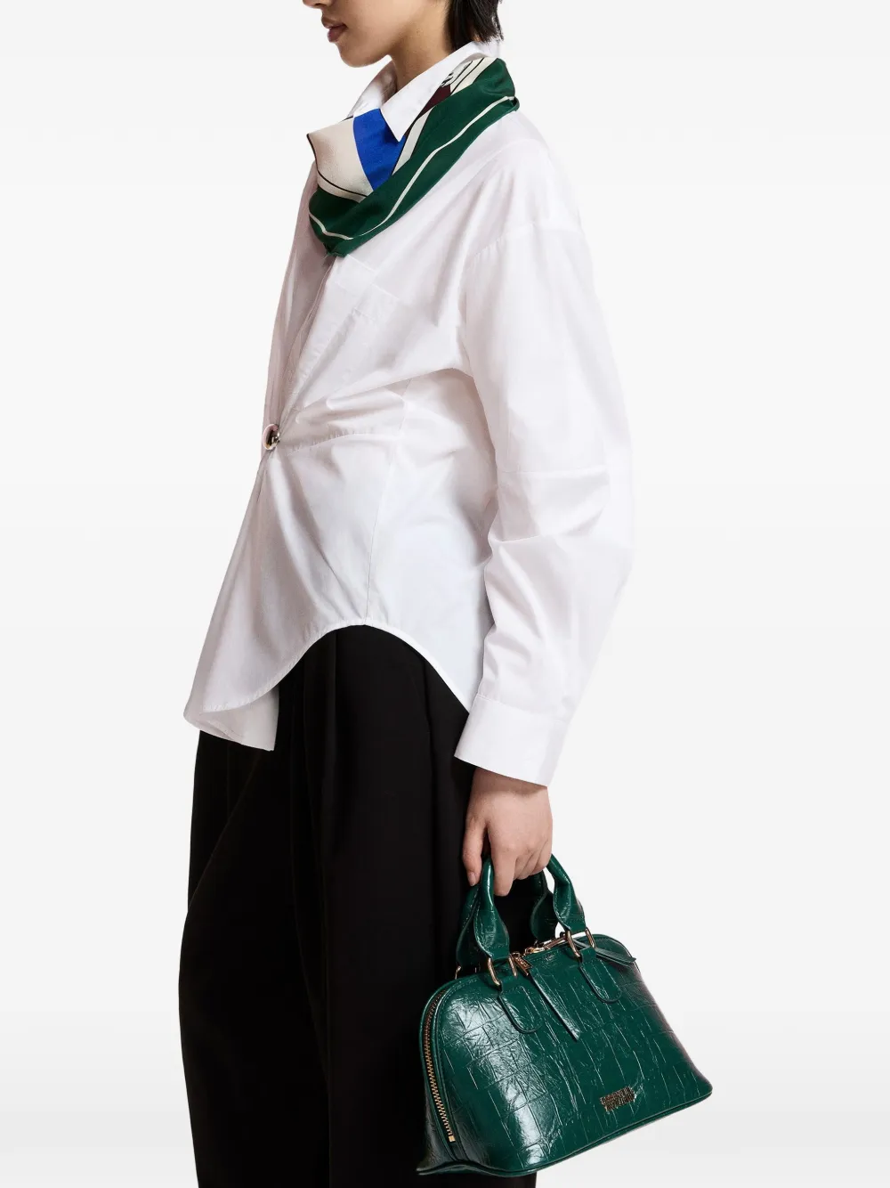 Essentiel Antwerp Kreative oversized blouse met broche-detail Wit