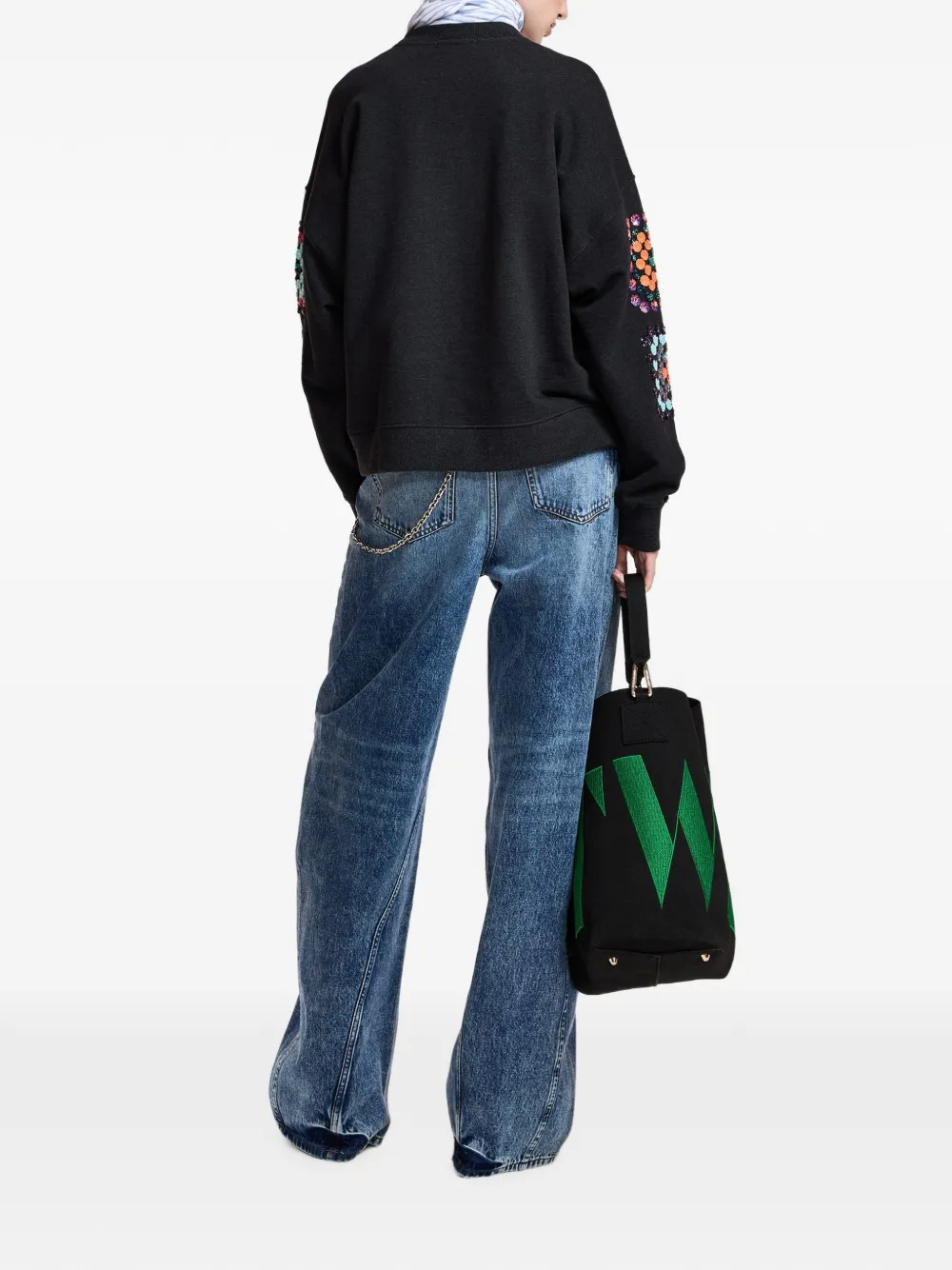 Essentiel Antwerp Karnaval sequin-embellished sweatshirt Zwart