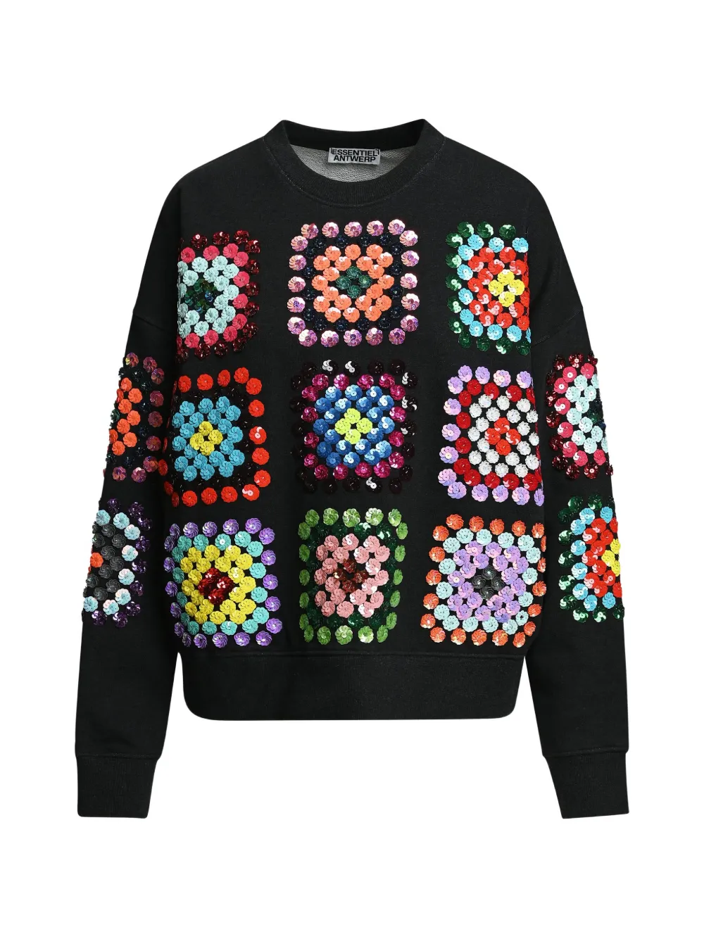 Essentiel Antwerp Karnaval sequin-embellished sweatshirt Zwart