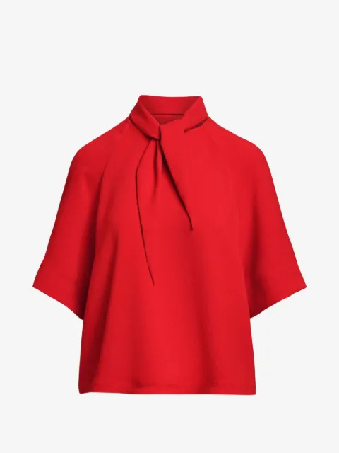 Essentiel Antwerp Kassie tie-neck raglan-sleeve blouse
