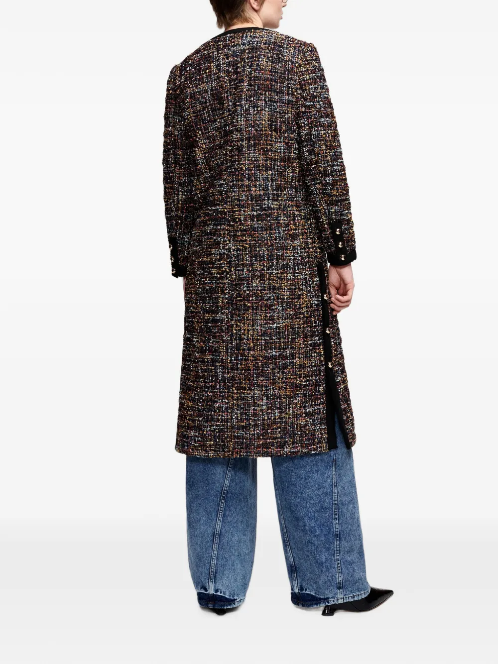 Essentiel Antwerp Katalina2 bouclé gebreide jas Zwart