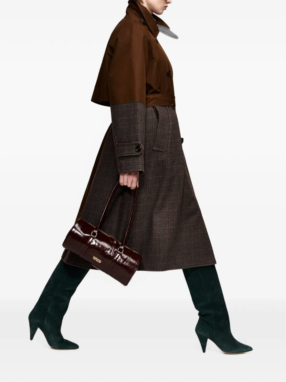 Essentiel Antwerp pointed-toe slouched knee-high boots Groen