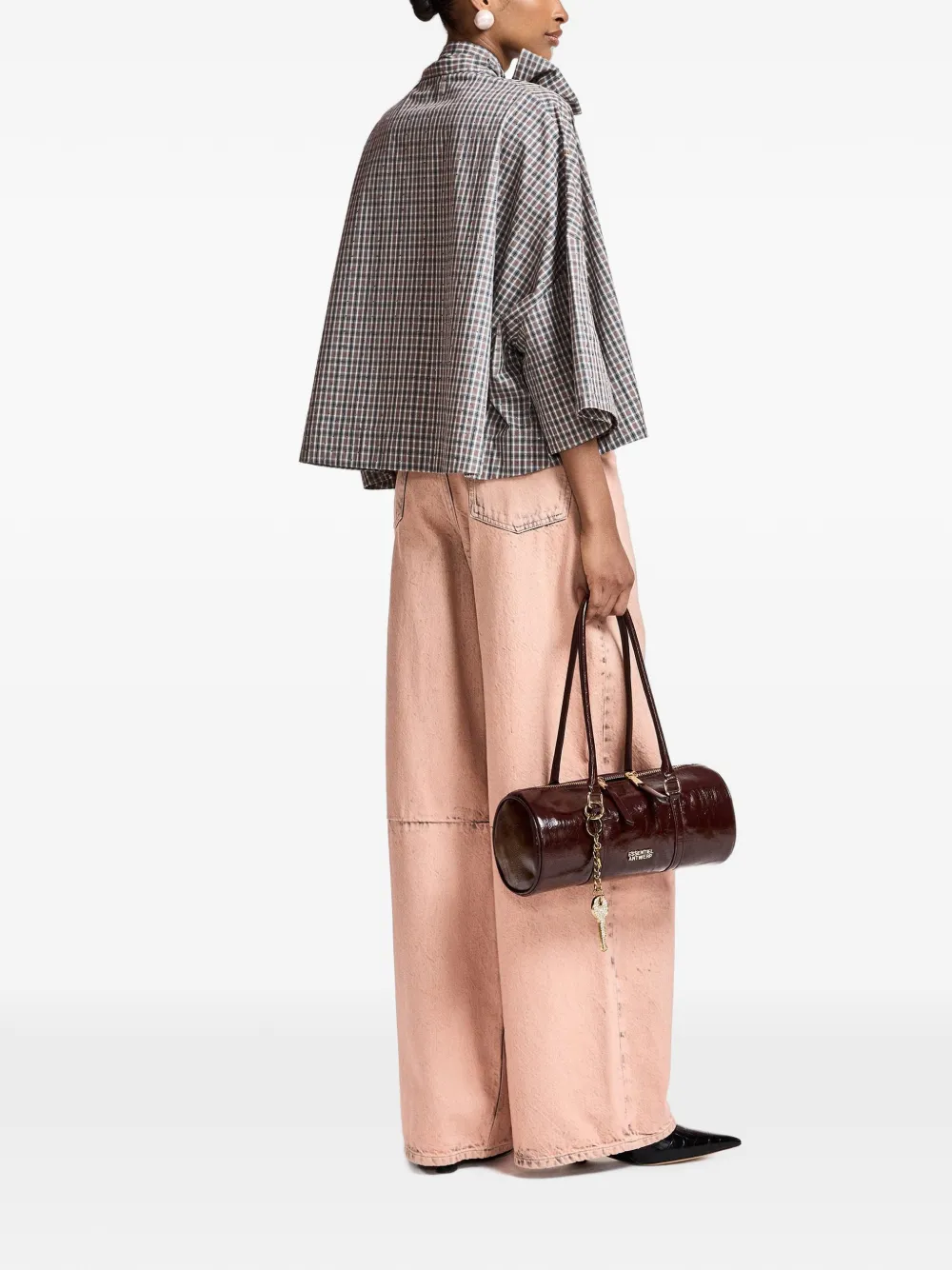 Essentiel Antwerp Kadi jeans met wijde pijpen Roze