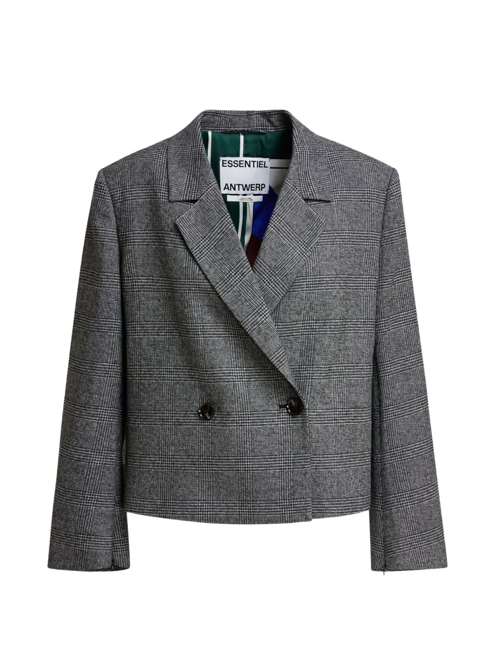 Essentiel Antwerp Doppelreihiger Cropped-Blazer - Grau