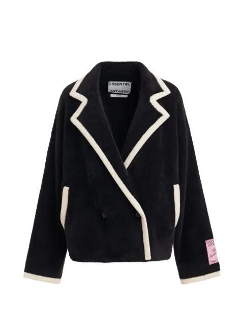 Essentiel Antwerp double-breasted faux-shearling jacket