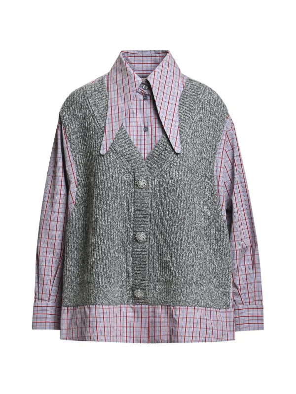 Essentiel Antwerp Kute チェック シャツ | グレー | FARFETCH JP