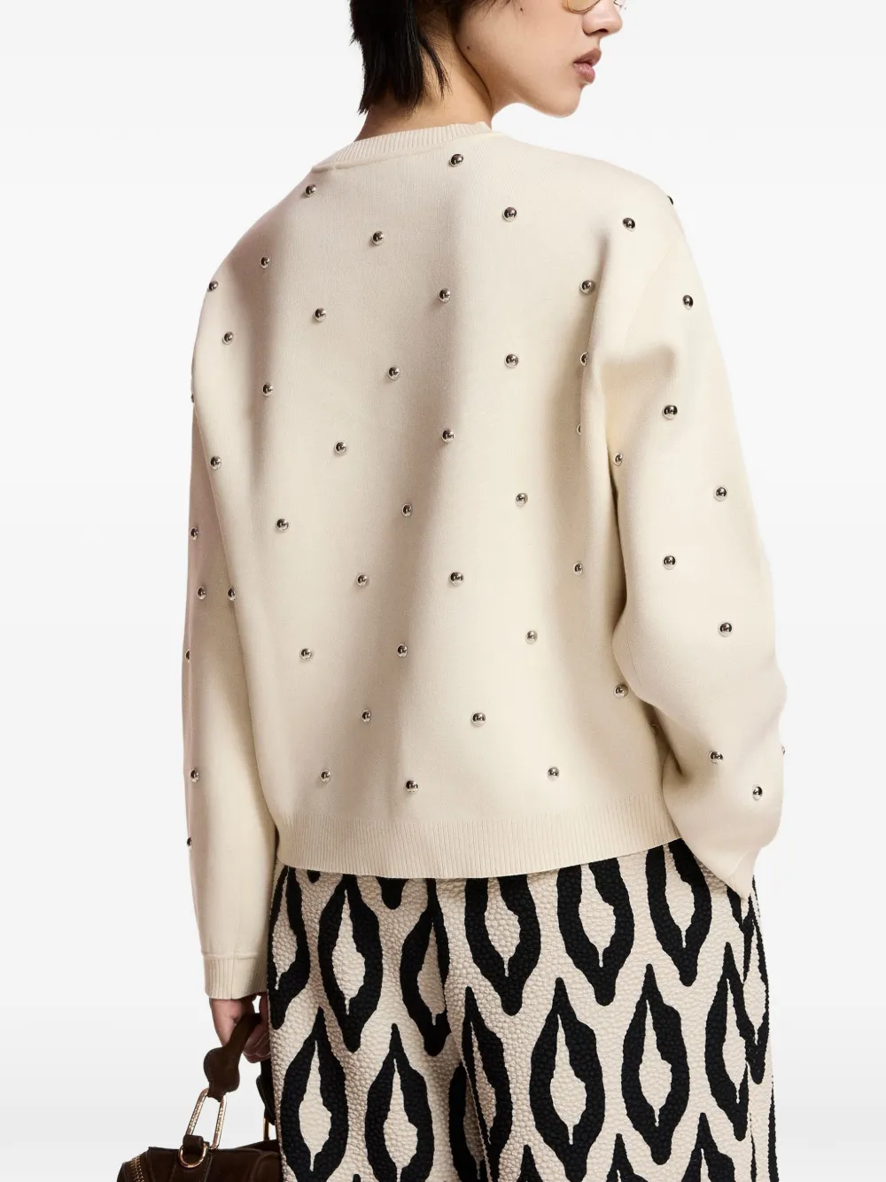 Essentiel Antwerp Klou trui verfraaid met studs Beige