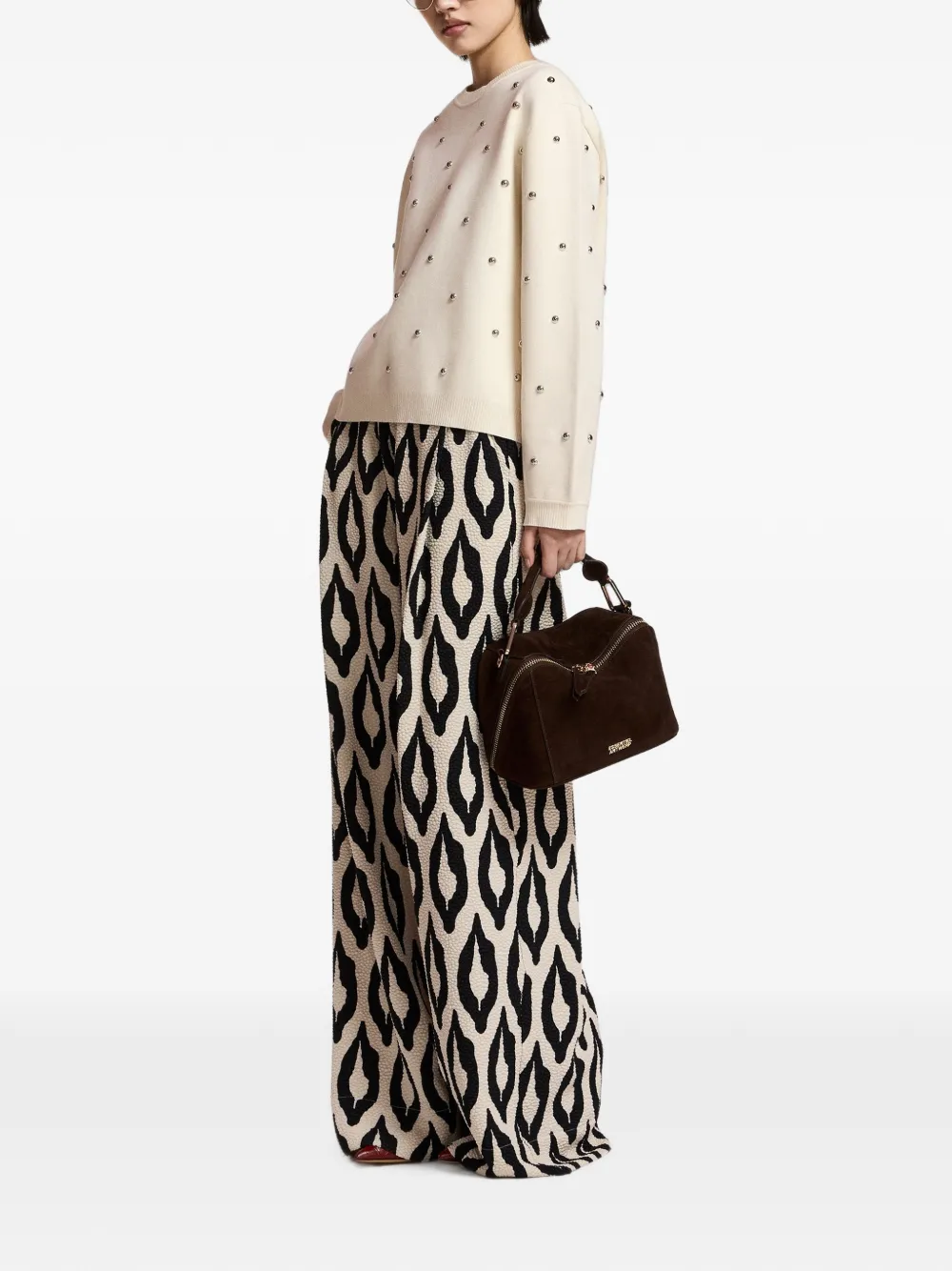 Essentiel Antwerp Klou trui verfraaid met studs Beige