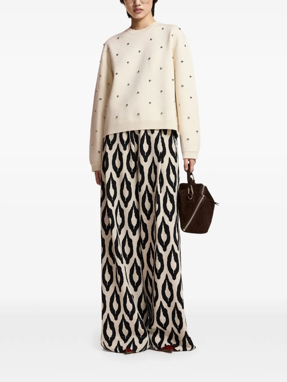 Essentiel Antwerp Klou trui verfraaid met studs Beige