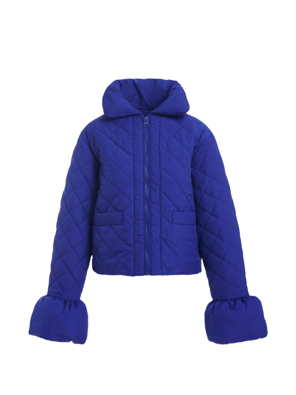 Essentiel Antwerp Gesteppte Jacke mit Reißverschluss - Blau
