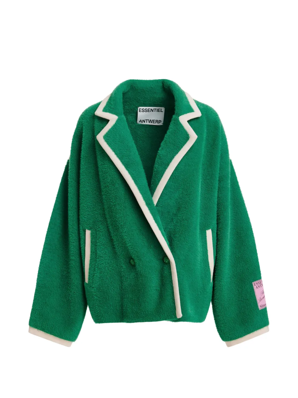 Essentiel Antwerp Kugar Cardigan mit Shearling-Effekt - Grün