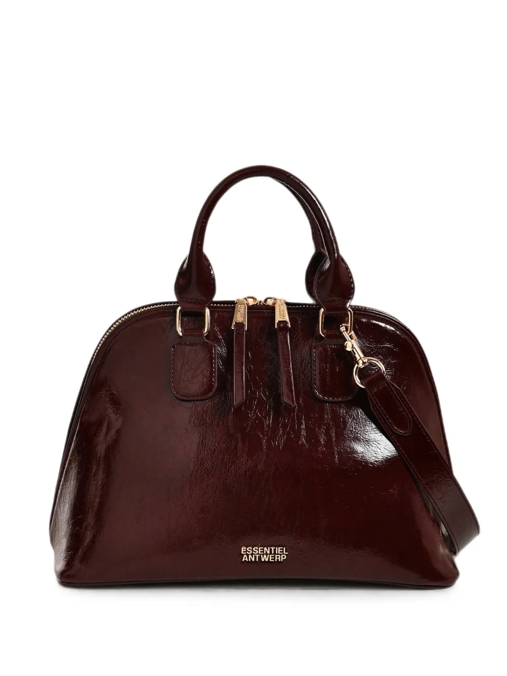 Essentiel Antwerp Karla Schultertasche in Lackoptik - Rot