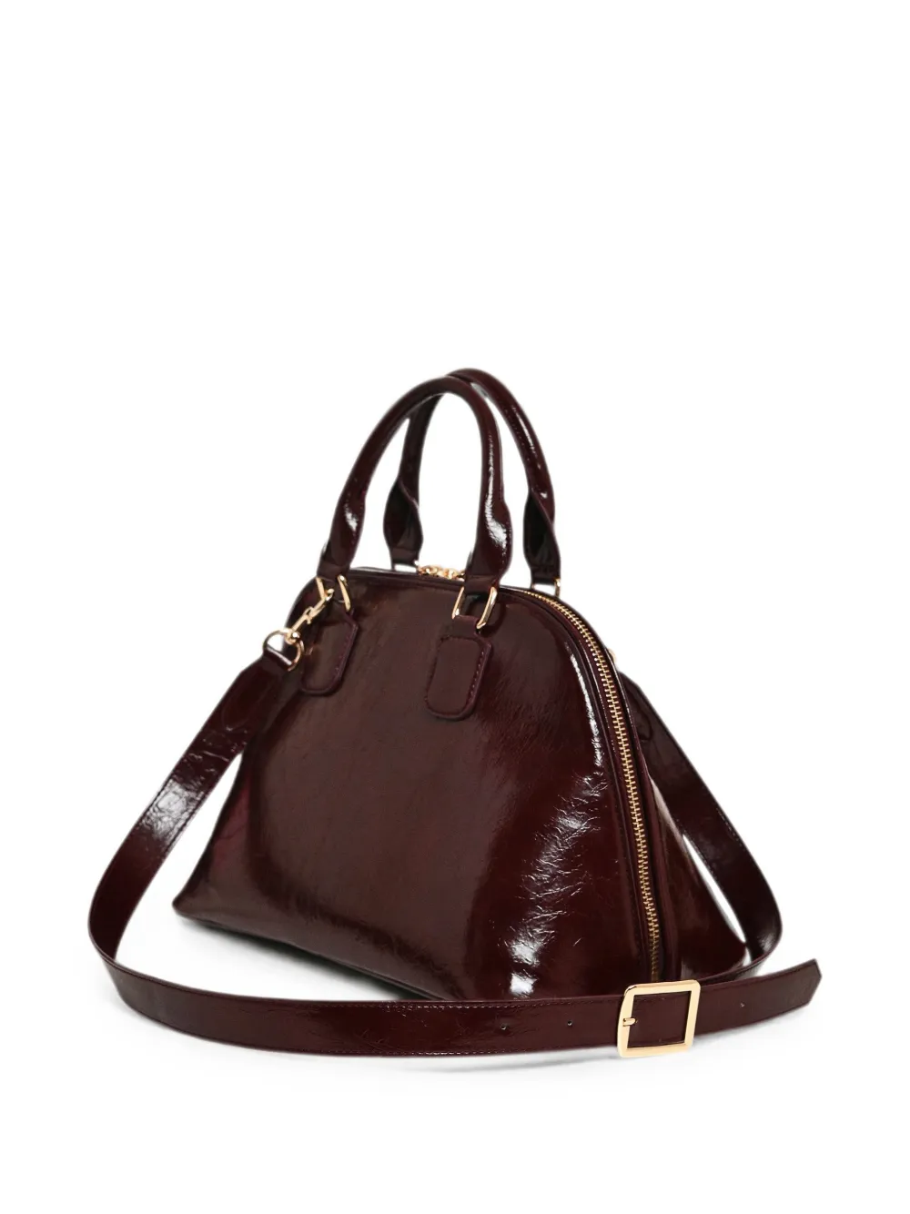 Essentiel Antwerp Karla schoudertas met gelakt effect Rood