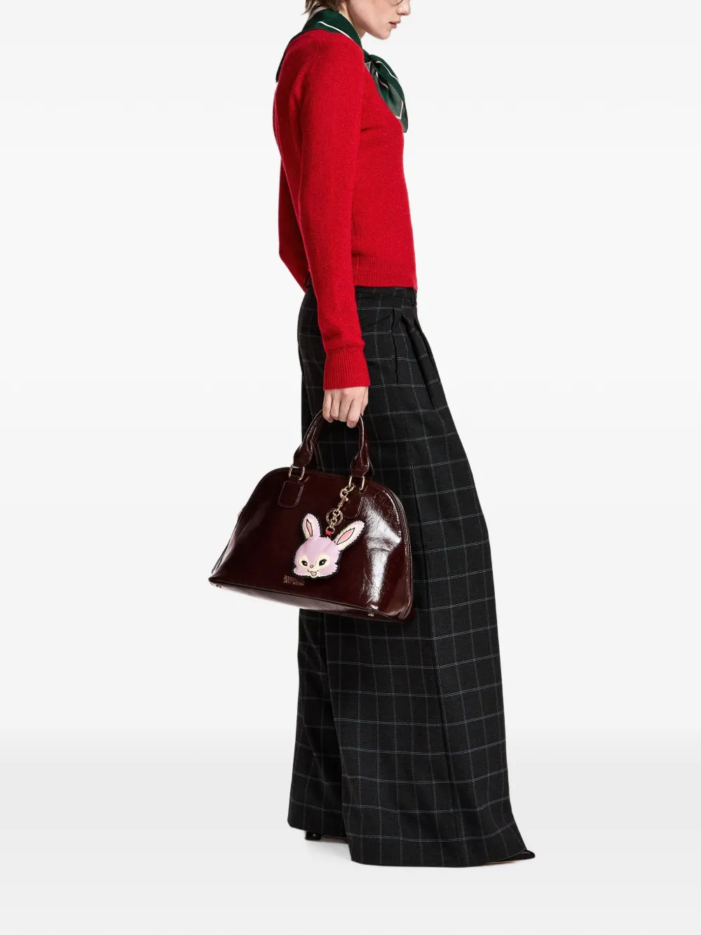 Essentiel Antwerp Karla schoudertas met gelakt effect Rood