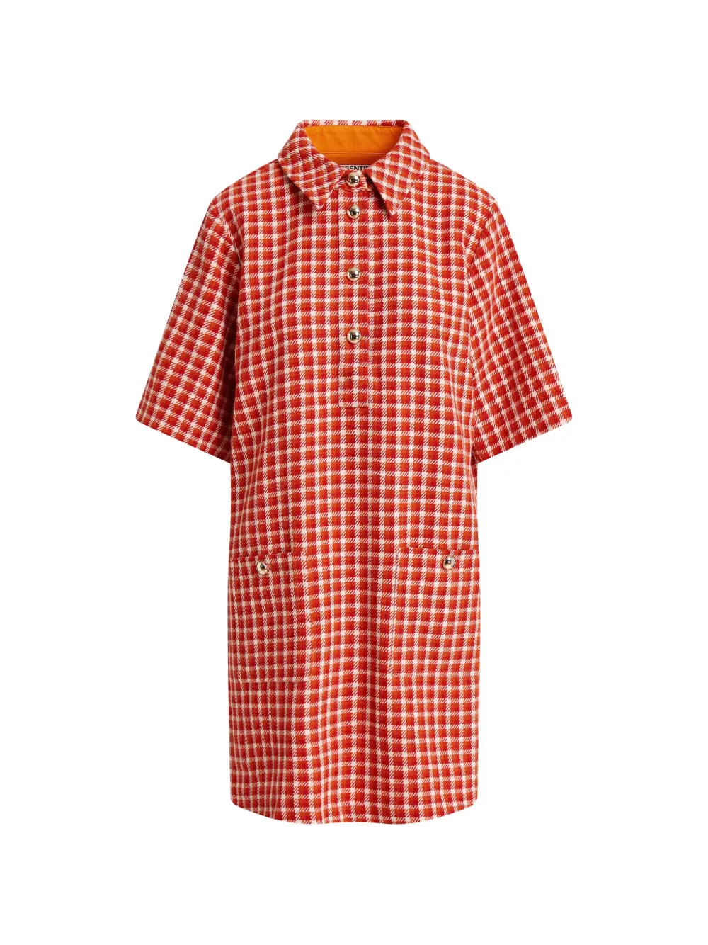 Essentiel Antwerp Kooky checked A-line mini dress