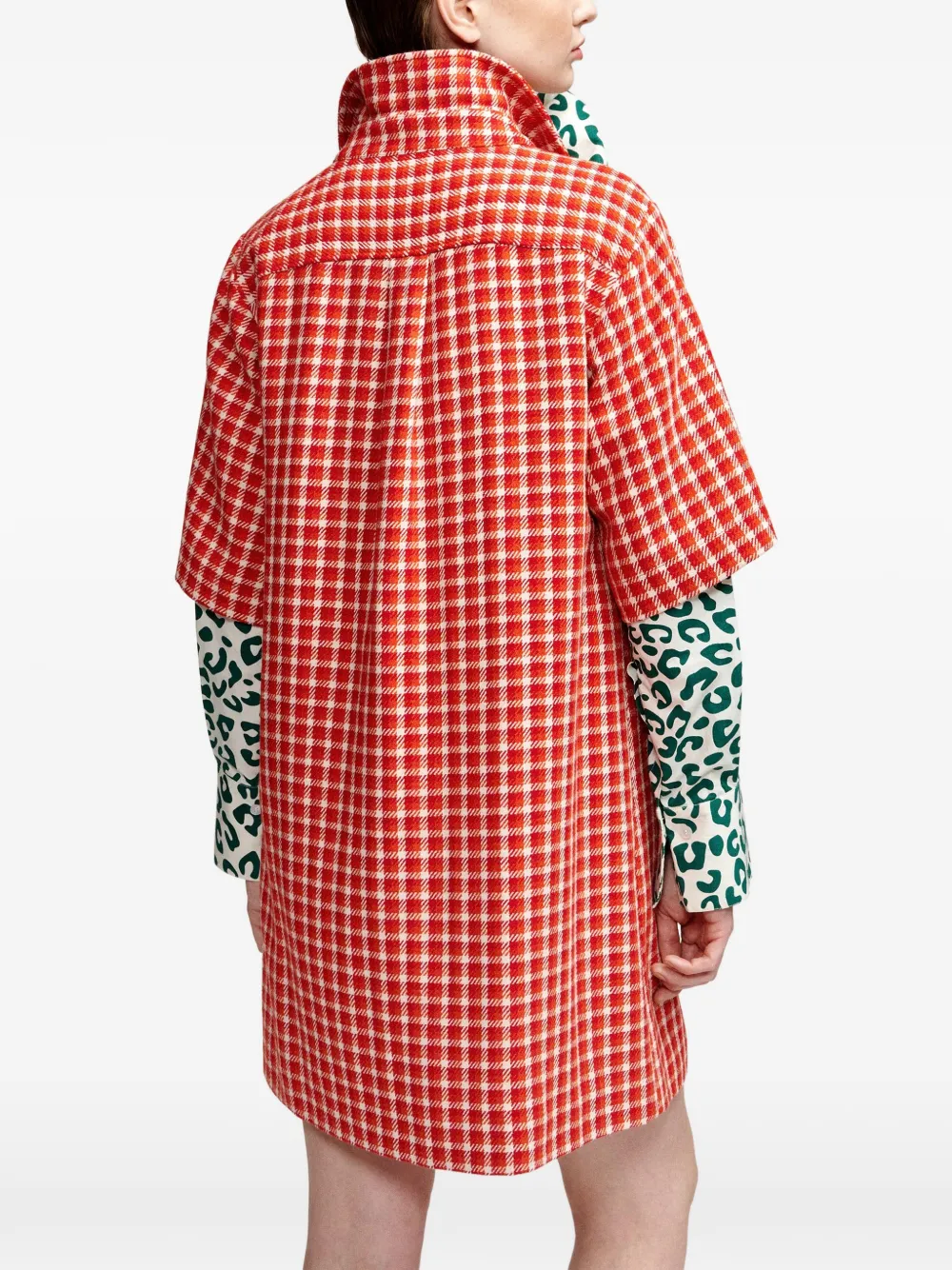 Essentiel Antwerp Kooky geruite mini-jurk met A-lijn Rood