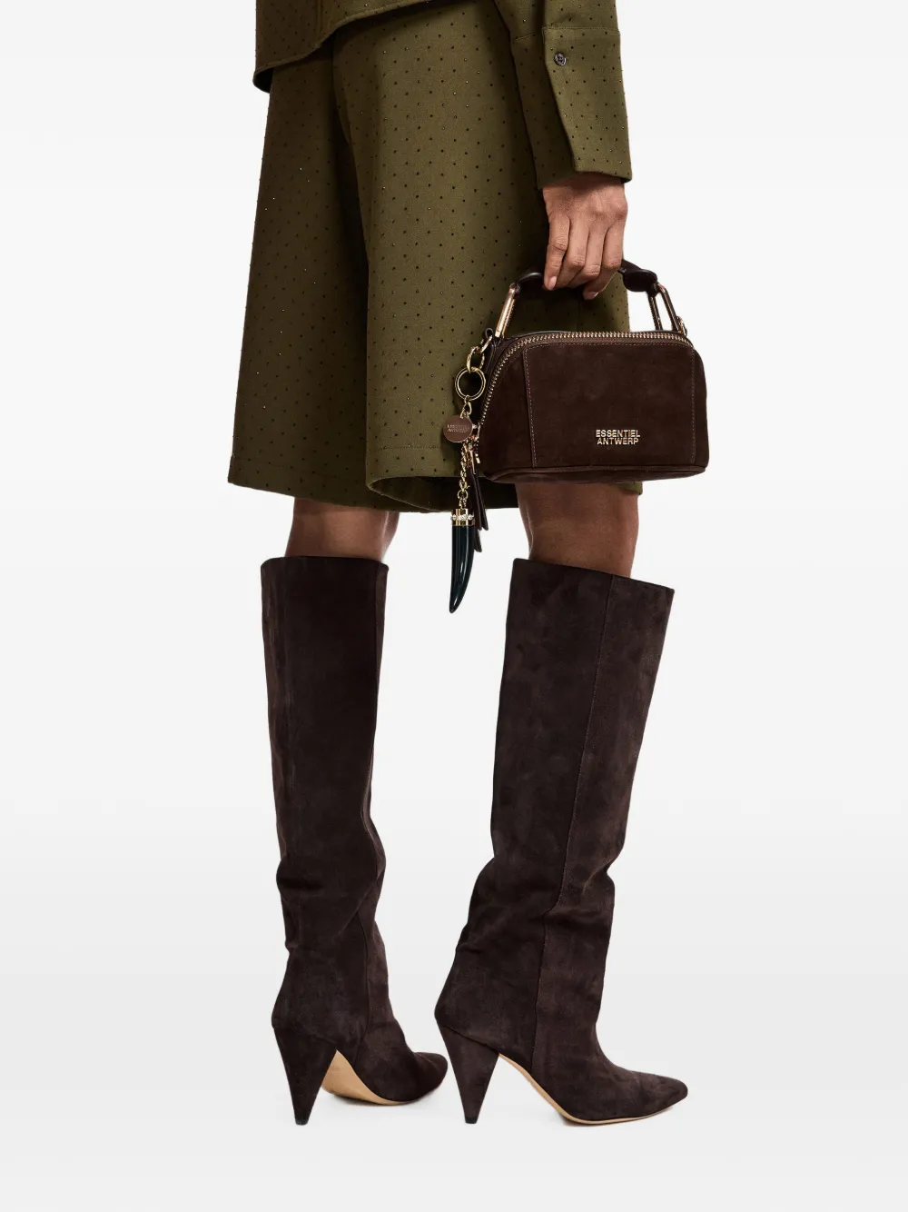 Essentiel Antwerp pointed-toe slouched knee-high boots Bruin