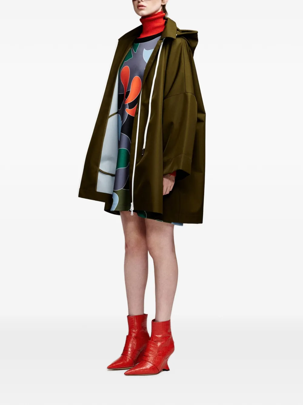 Essentiel Antwerp Krimson jas met capuchon Groen