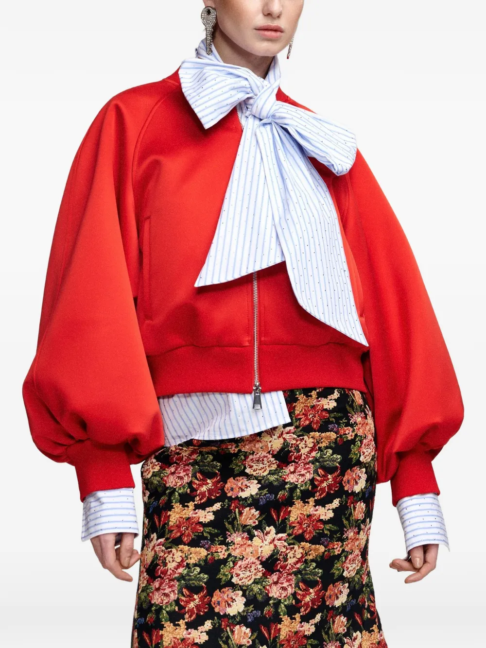 Essentiel Antwerp Kyro bomberjack met raglan mouwen Rood