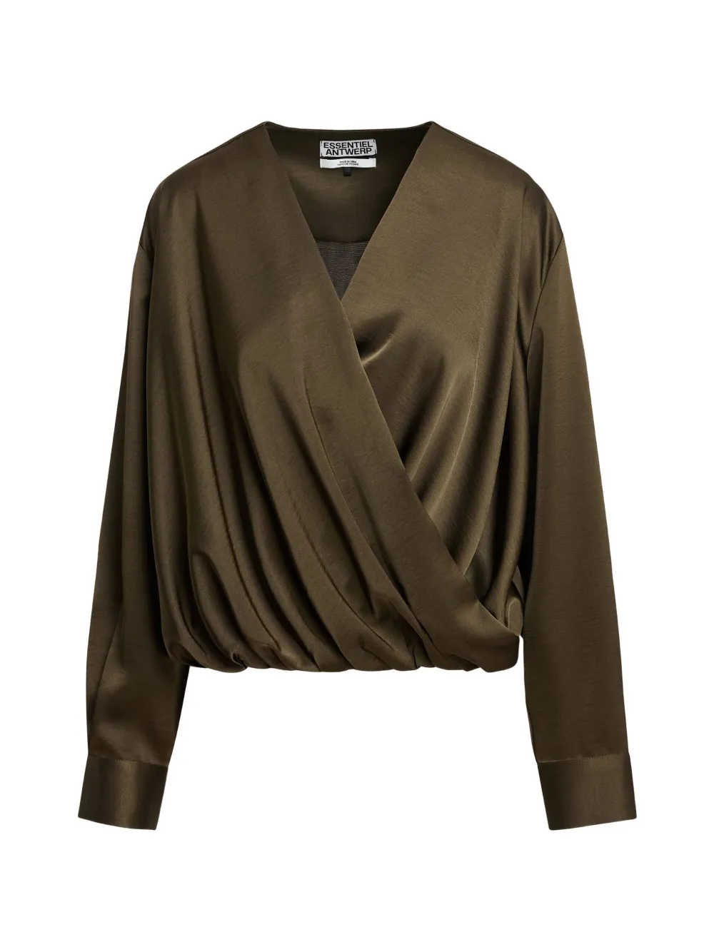 Essentiel Antwerp Kolkwitzia wrap-style blouse Groen