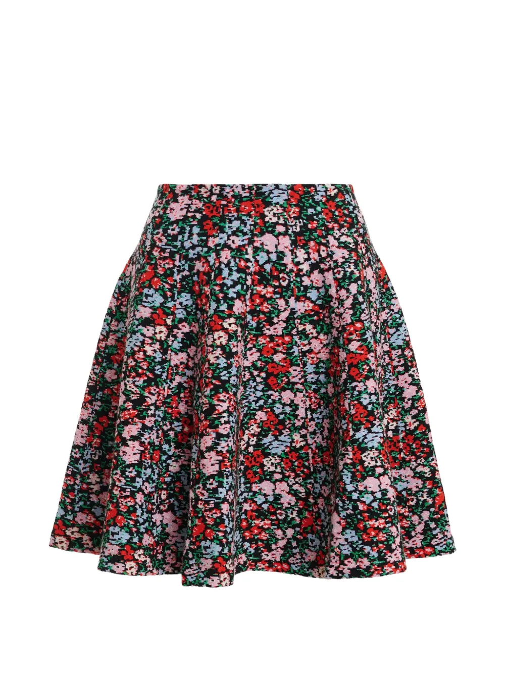 Essentiel Antwerp floral-jacquard flared mini skirt - Nero