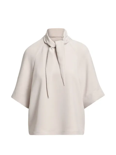 Essentiel Antwerp tie-neck raglan-sleeve blouse