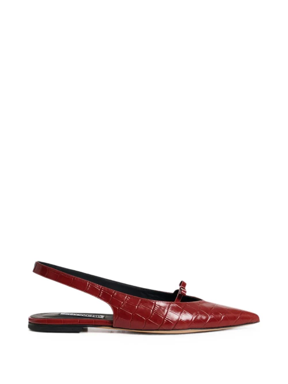 Essentiel Antwerp Ballerine Klat4 con effetto coccodrillo - Rosso