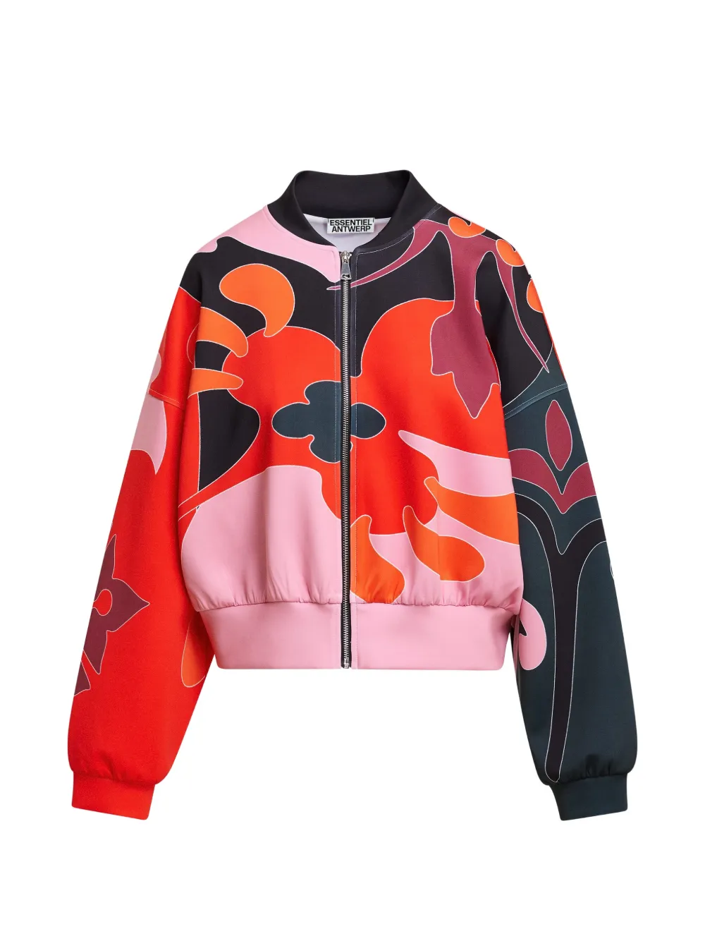 Essentiel Antwerp Kiva floral-print bomber jacket - Rosso